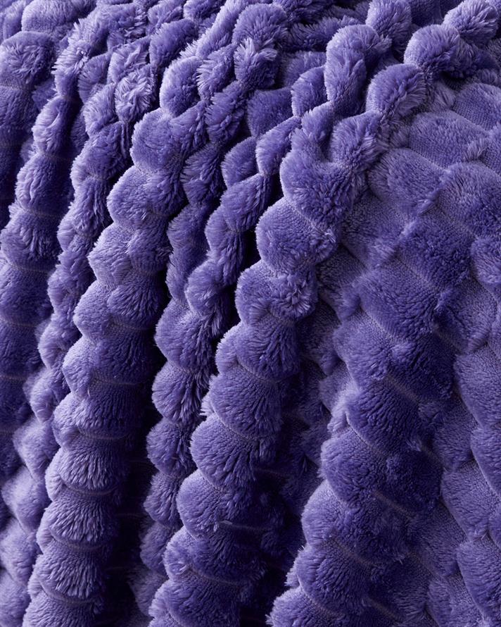 Tiny Bubbles Jakarlı Wellsoft Tv Battaniye 120x160 cm Mor