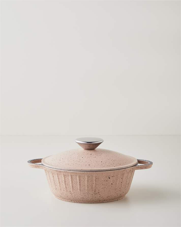 Tiny Cast Premium Döküm 5 Parça Mini Tencere Seti 16x16x16 cm Pembe