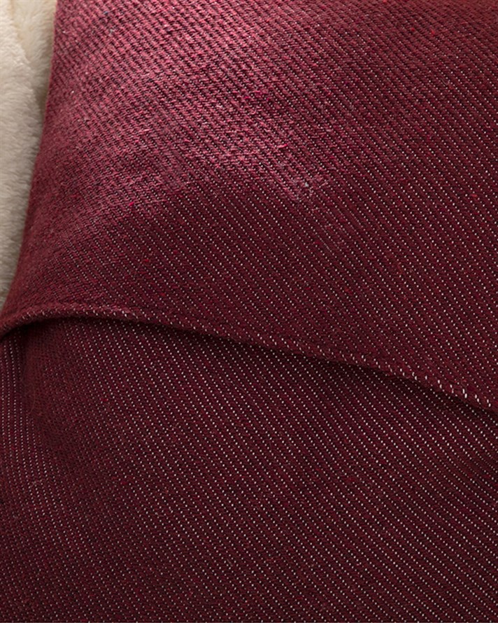 Tissue Dokuma Kırlent Kılıfı Bordo