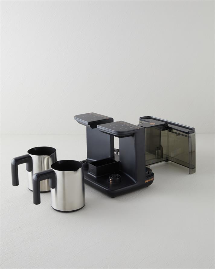 English Home TKM 6020 Çift Hazneli İkili Türk Kahvesi Makinesi Siyah-Krom