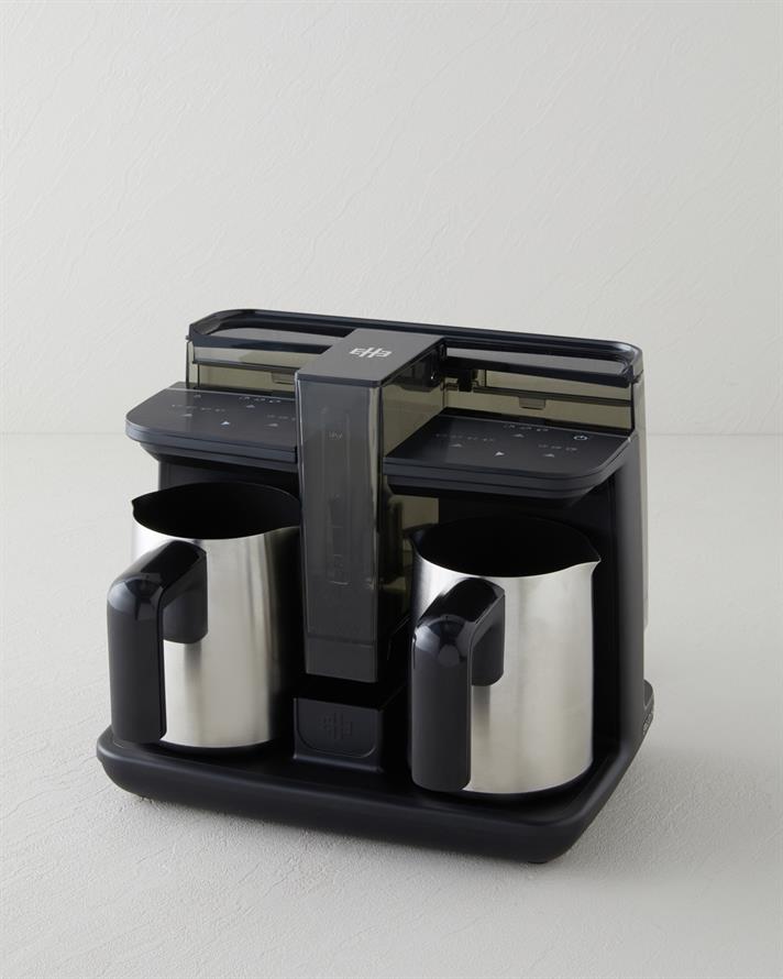 English Home TKM 6020 Çift Hazneli İkili Türk Kahvesi Makinesi Siyah-Krom