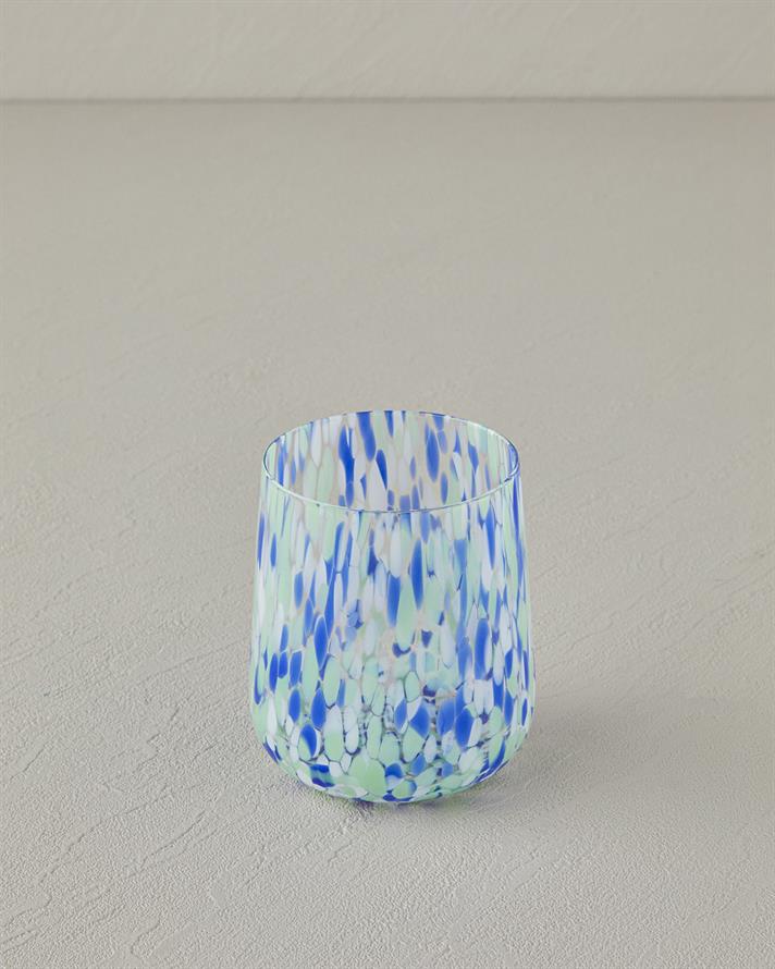 Arzu Sabancı Torcello Cam El Yapımı Bardak 440 ml Mavi