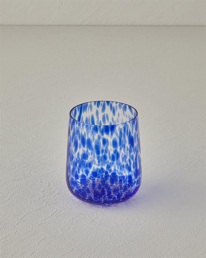 Arzu Sabancı Torcello Cam El Yapımı Bardak 440 ml Koyu Mavi