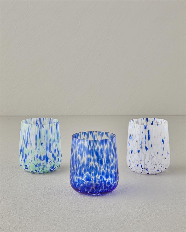 Arzu Sabancı Torcello Cam El Yapımı Bardak 440 ml Koyu Mavi