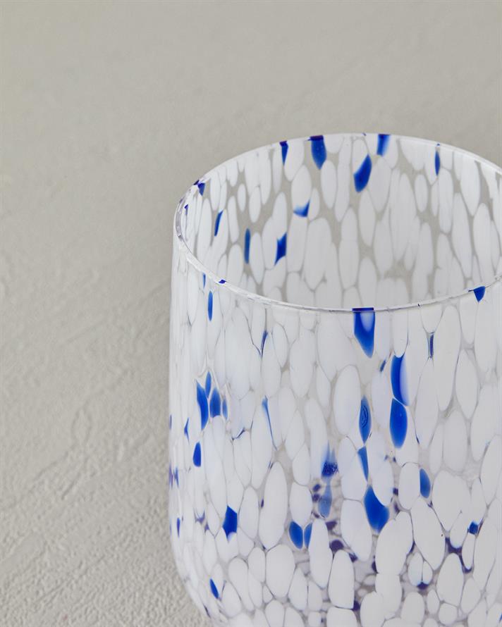 Arzu Sabancı Torcello Cam El Yapımı Bardak 440 ml Beyaz