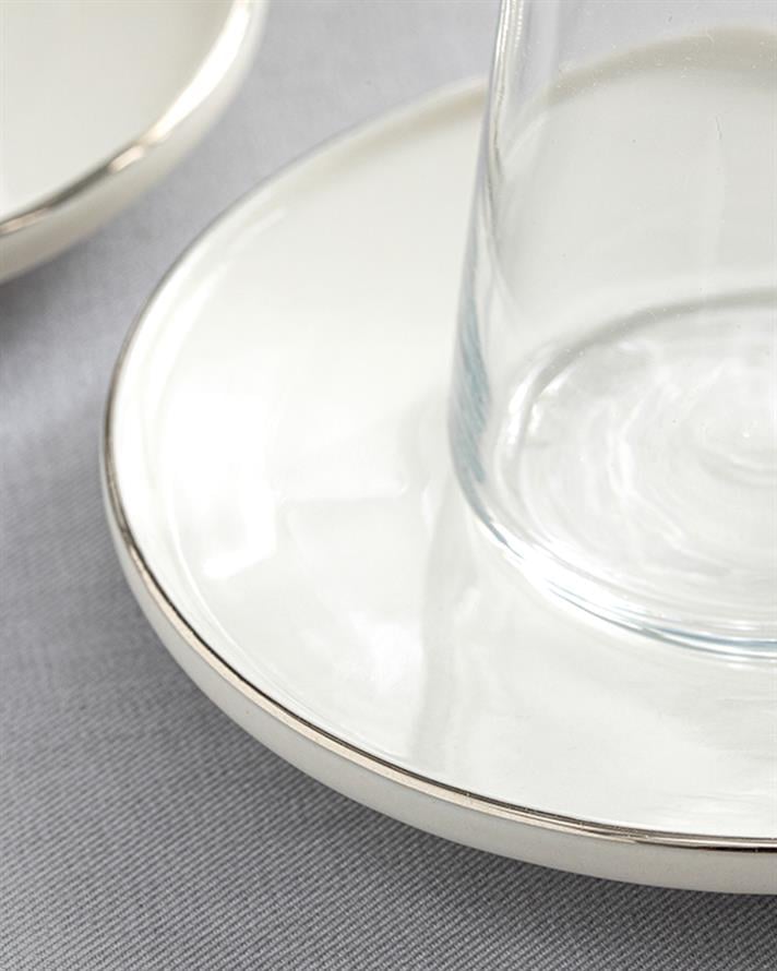 Torino Porselen Çay Tabağı 12 cm Silver