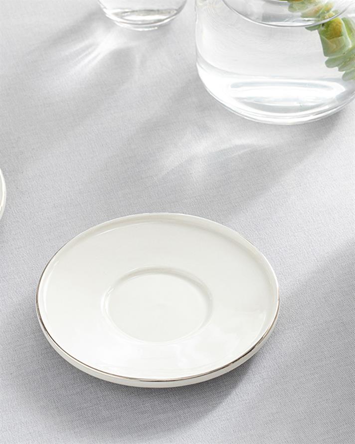 Torino Porselen Çay Tabağı 12 cm Silver