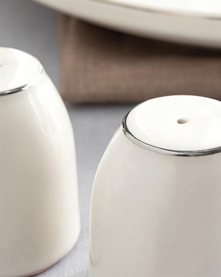 Torino Porselen Tuzluk-Biberlik Silver