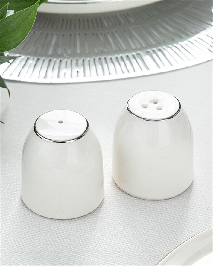 Torino Porselen Tuzluk-Biberlik Silver