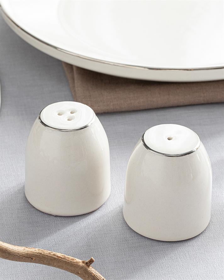 Torino Porselen Tuzluk-Biberlik Silver