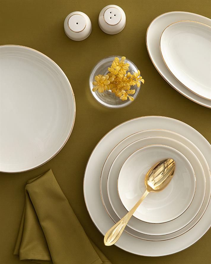 Torino Porselen Yemek Takımı 54 Parça 12 Kişilik Gold