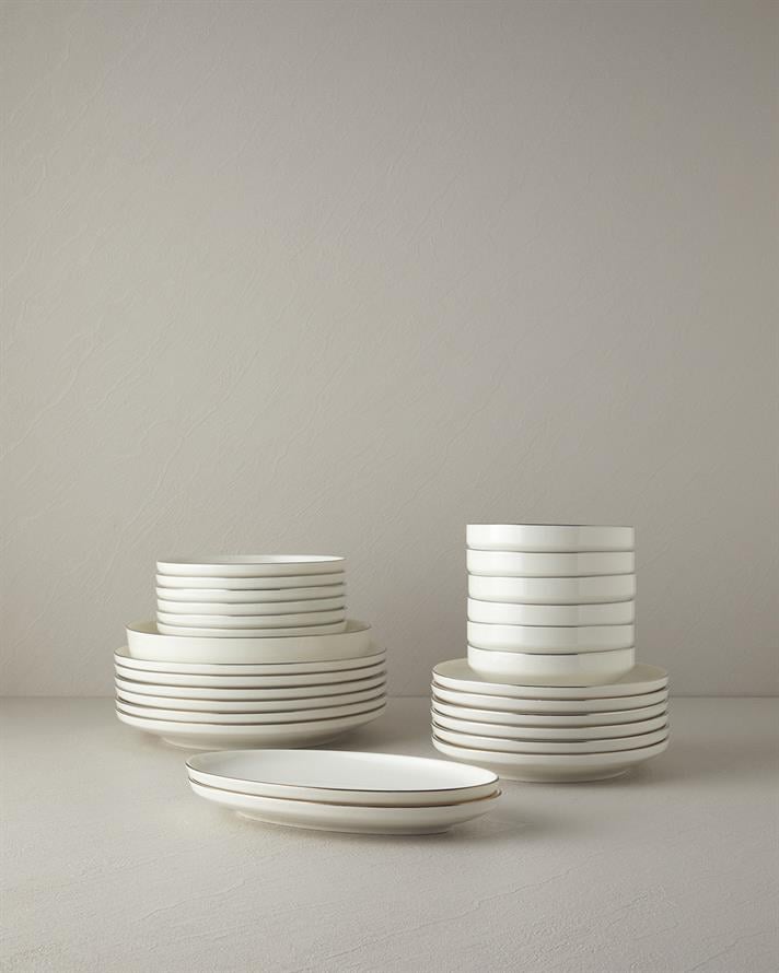 Torino Porselen Yemek Takımı 27 Parça 6 Kişilik Silver