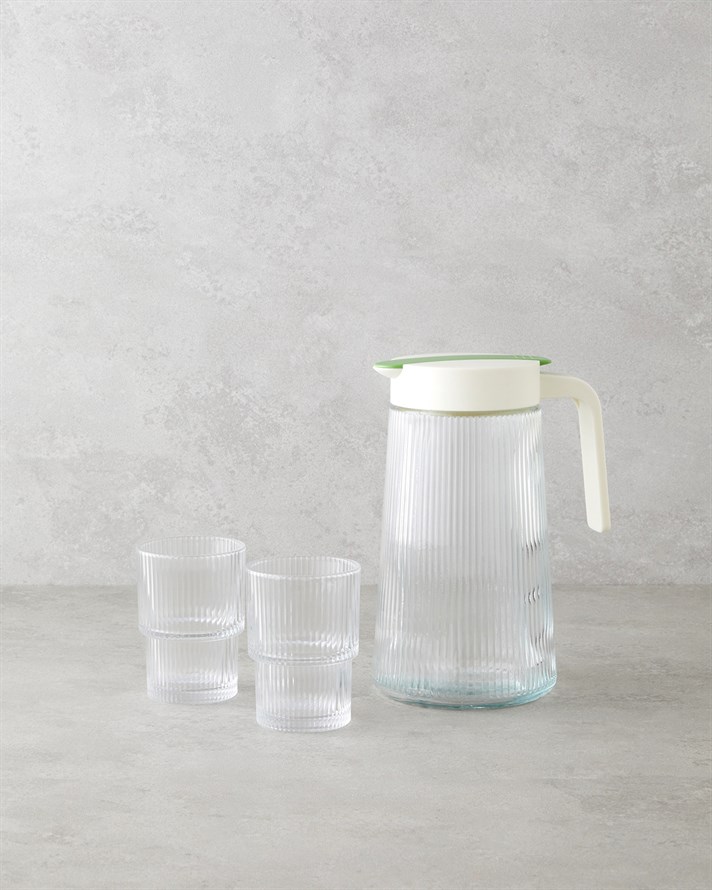 Trace Cam 3 Parça Su Takımı 1200 ml + 180 ml Şeffaf