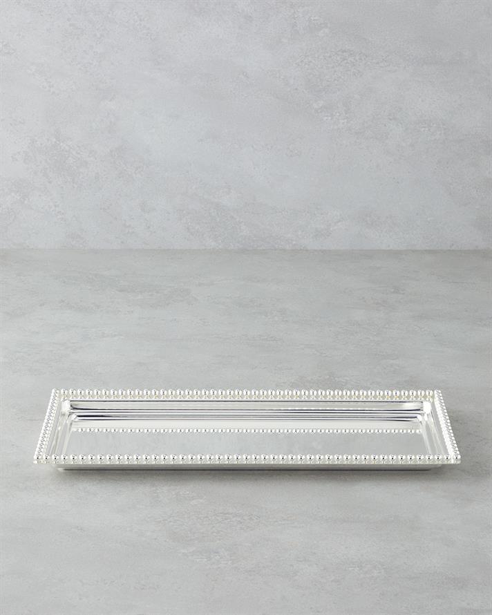 Treas Metal İkram Tepsisi 40x17 Cm Silver