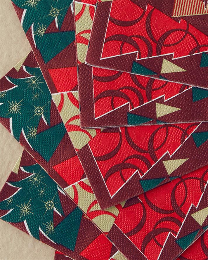 Trees Red 20li Kağıt Peçete Kırmızı