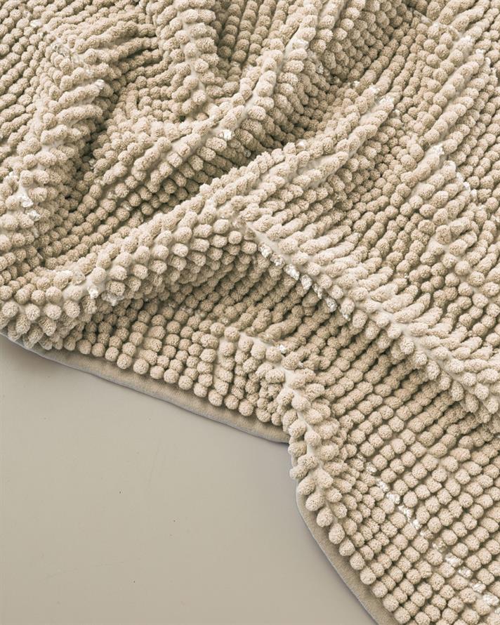 Trendy Kaydırmaz Taban Banyo Paspası 50x80 cm Bej