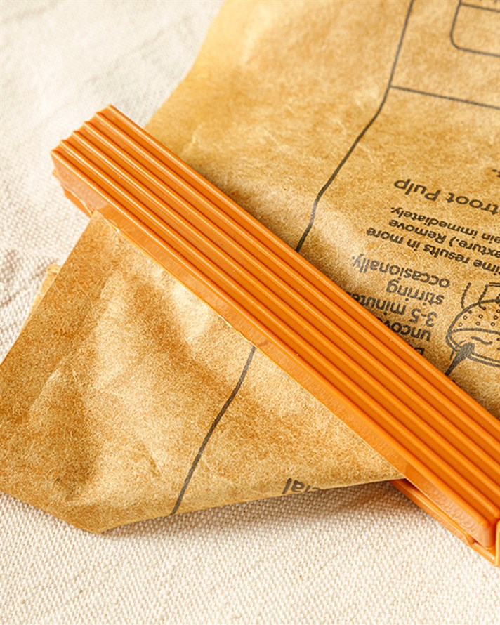 Trendy Plastik 4 Parça Poşet Klipsi Turuncu