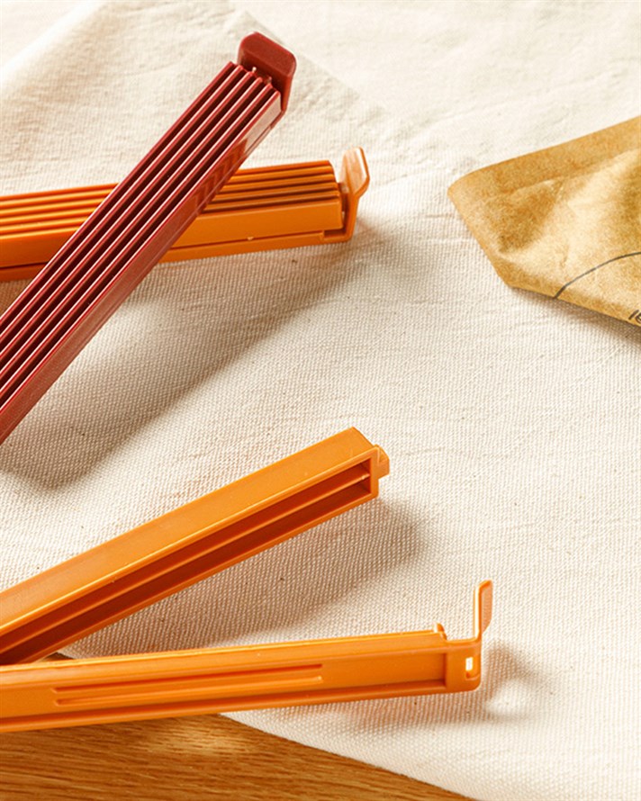 Trendy Plastik 4 Parça Poşet Klipsi Turuncu