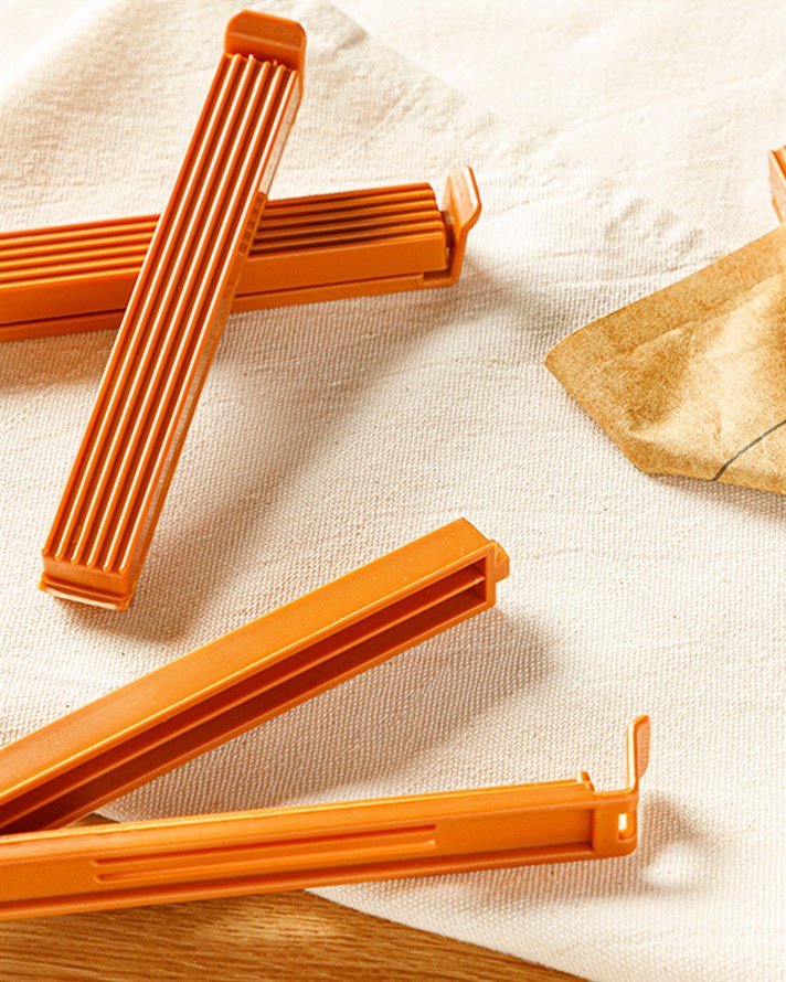 Trendy Plastik 4 Parça Poşet Klipsi Turuncu