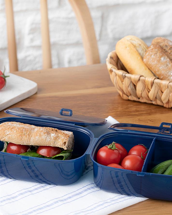 Trendy Bölmeli Lunch Box Lacivert