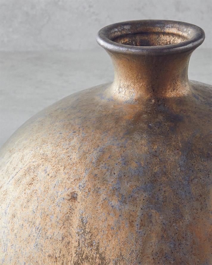 Tresa Seramik Vazo 23 cm Bronz