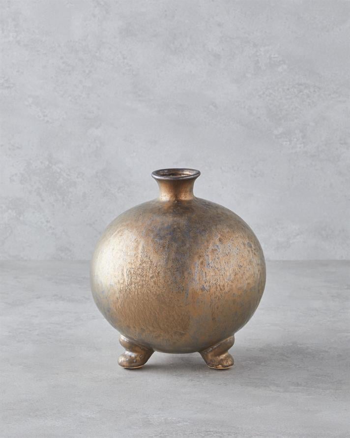Tresa Seramik Vazo 23 cm Bronz