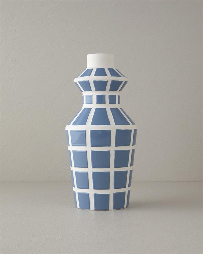 Trina Dolomite Vazo Açık Mavi