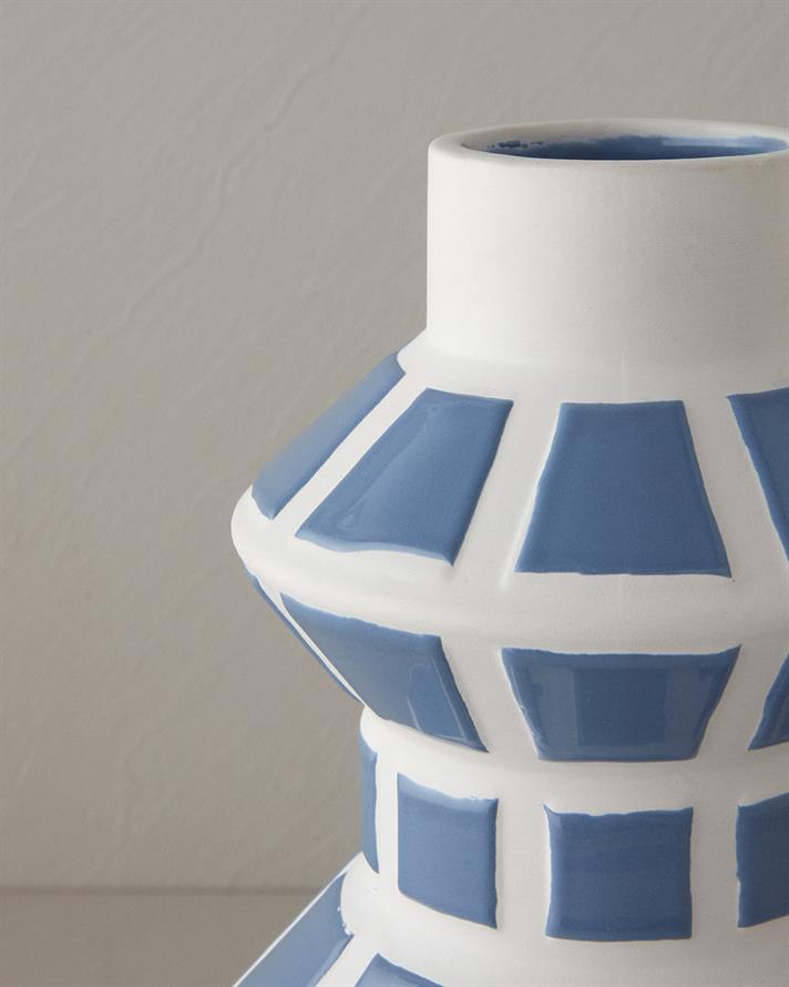 Trina Dolomite Vazo Açık Mavi