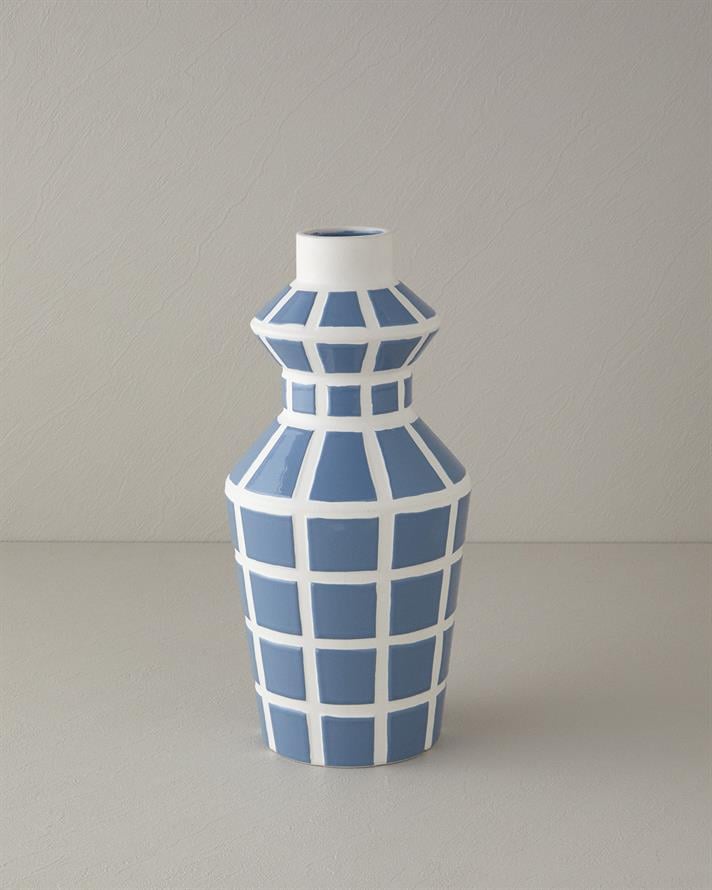 Trina Dolomite Vazo Açık Mavi