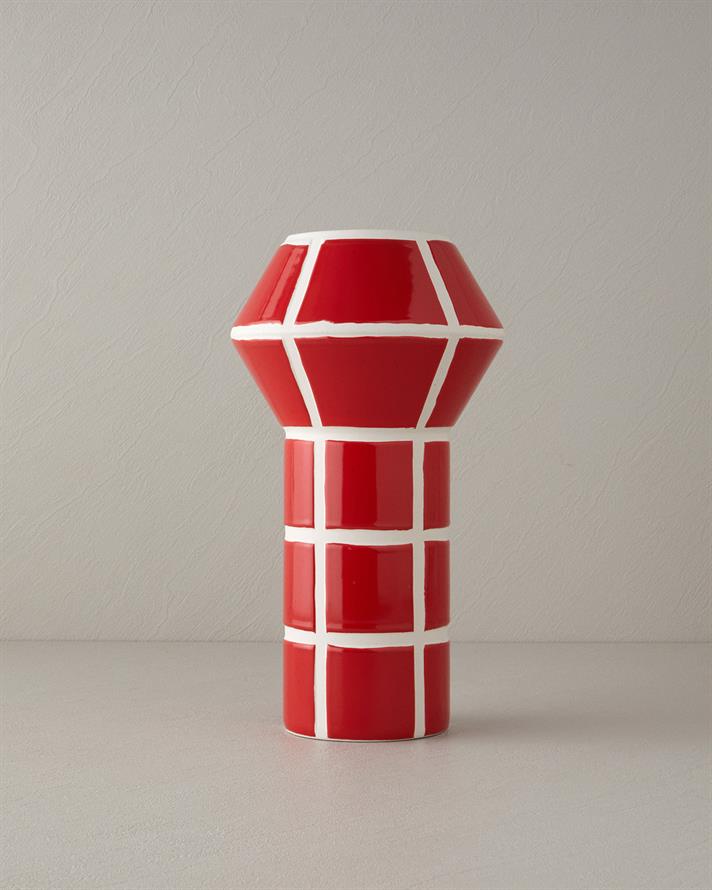 Trina Dolomite Vazo Kırmızı