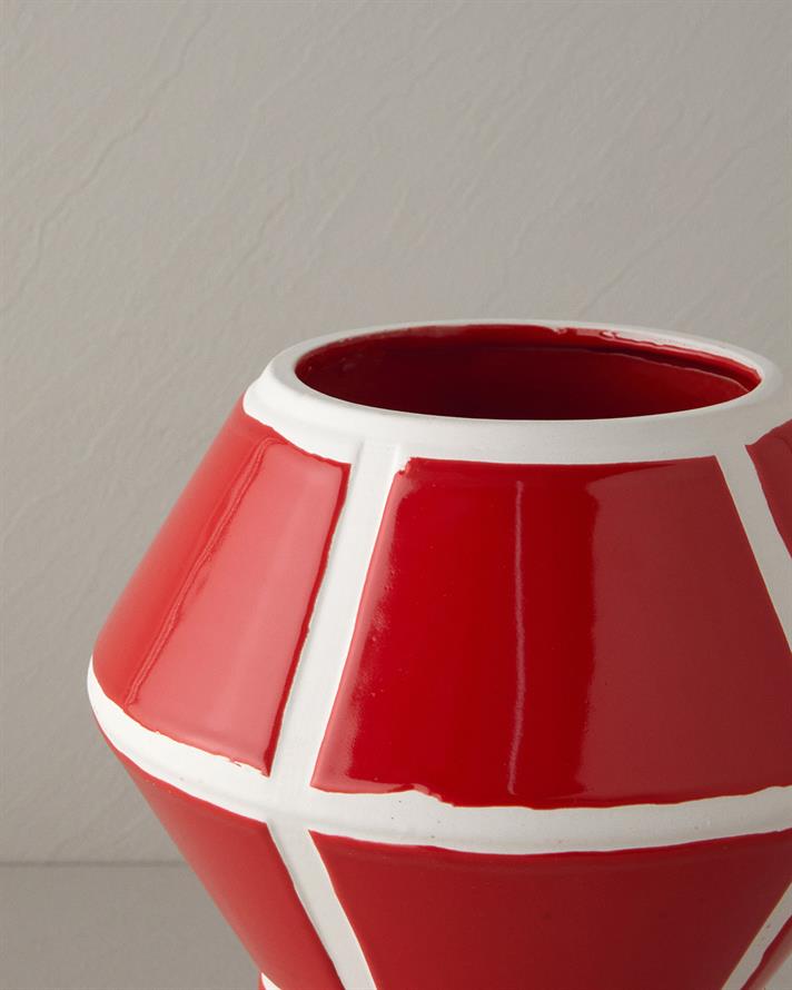 Trina Dolomite Vazo Kırmızı