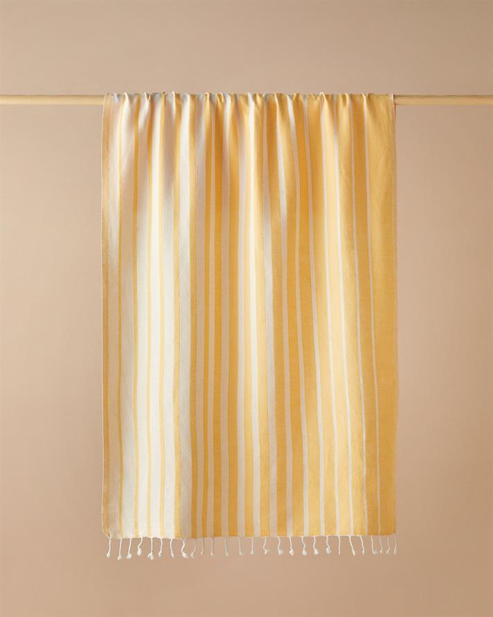 Trine Pamuklu Peştamal 90x150 cm Sarı