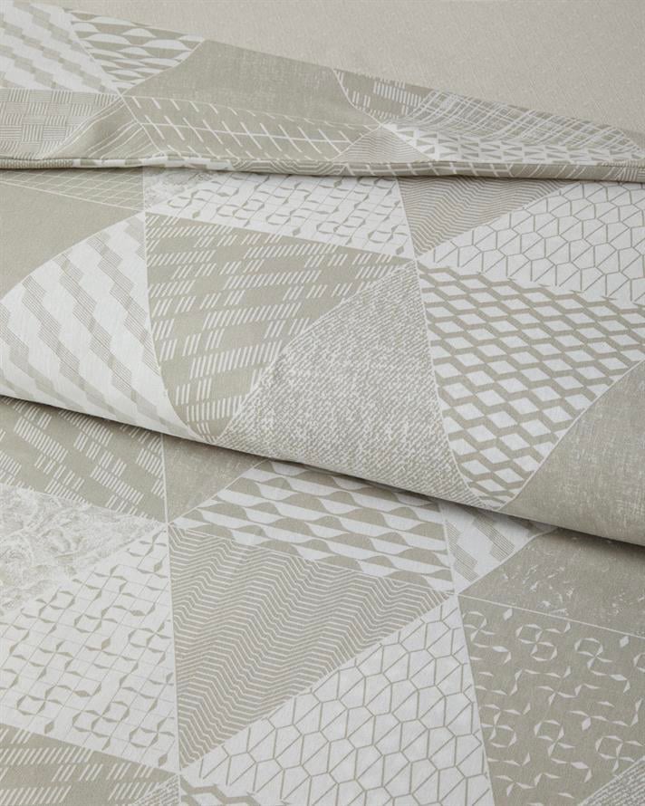 Trio Patch Kolay Ütülenir Tek Kişilik Nevresim Takımı 160x220 cm Bej