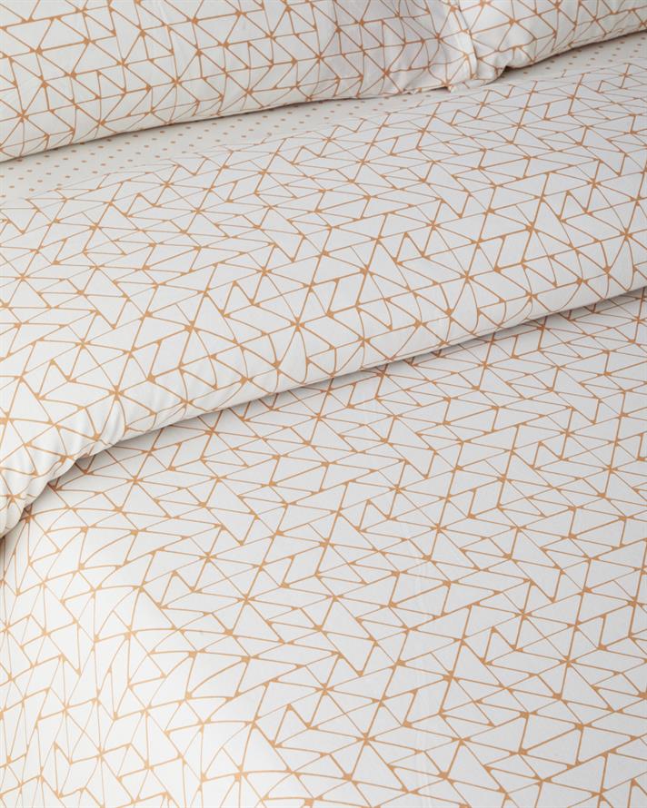 Trio Shape Kolay Ütülenir Tek Kişilik Nevresim Takımı 160x220 cm Turuncu