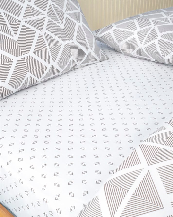 Triweave Kolay Ütülenir Çift Kişilik Çarşaflı Nevresim Takımı 200x220 cm Bej