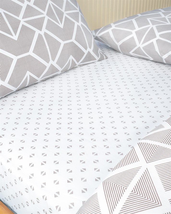 Triweave Kolay Ütülenir Tek Kişilik Çarşaflı Nevresim Takımı 160x220 cm Bej