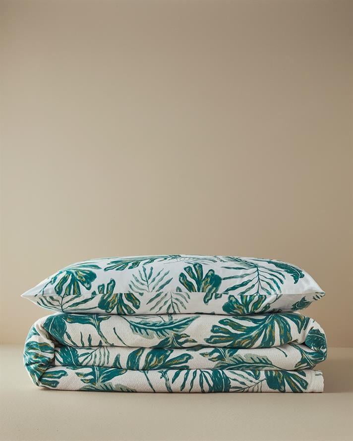 Tropical Breeze Tek Kişilik Pike 150x220 cm Takımı Yeşil