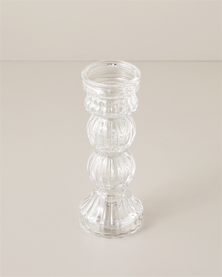 Tulia Cam Vazo-Şamdan 9x23 cm Şeffaf