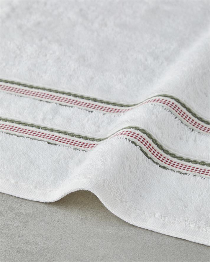 Twin Pamuklu Armürlü Yüz Havlusu 50x80 cm Ekru