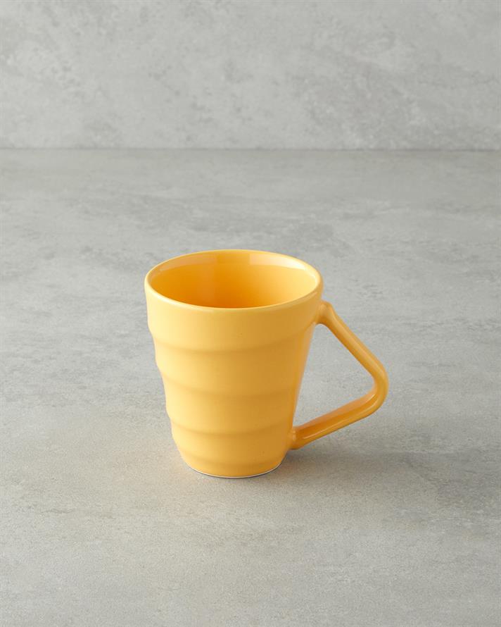 Twisty Seramik Kupa 255 ml Sarı