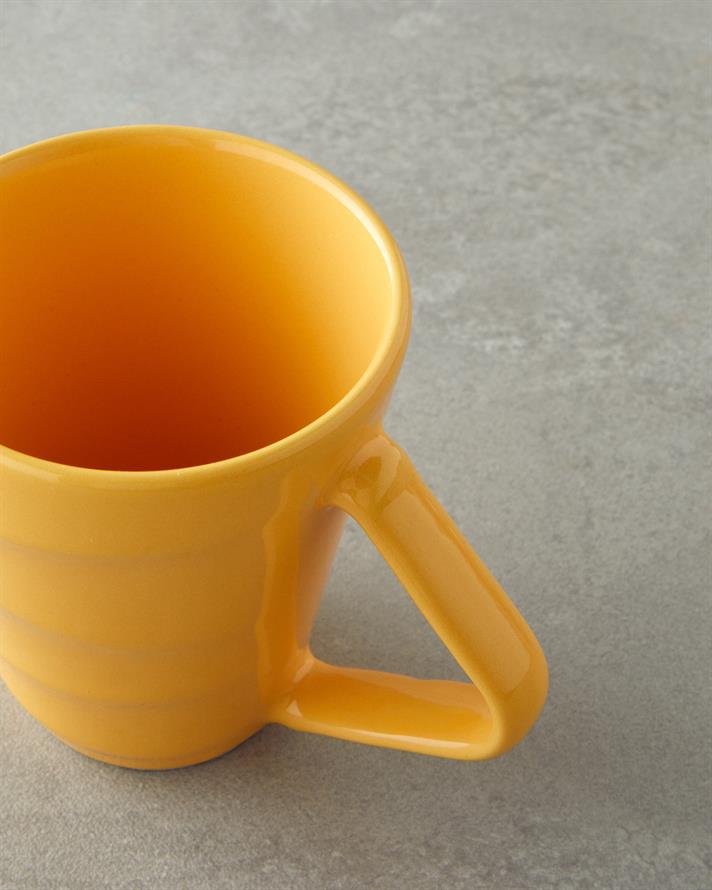 Twisty Seramik Kupa 255 ml Sarı