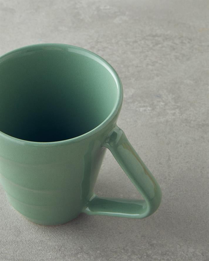 Twisty Seramik Kupa 255 ml Yeşil