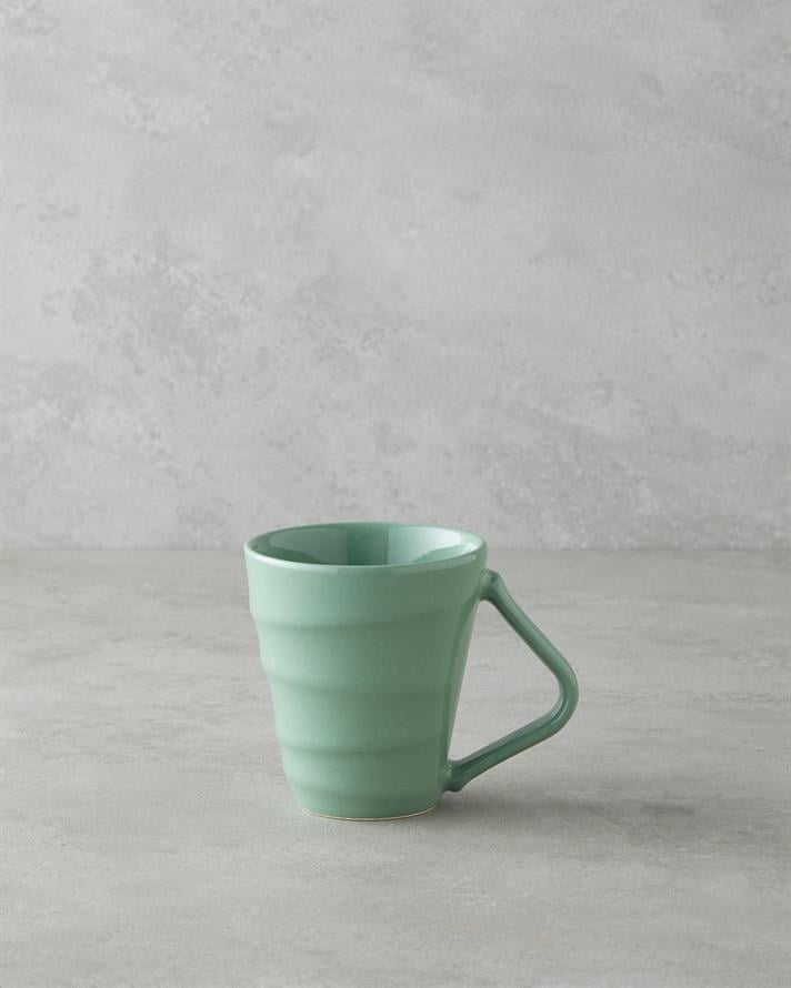 Twisty Seramik Kupa 255 ml Yeşil