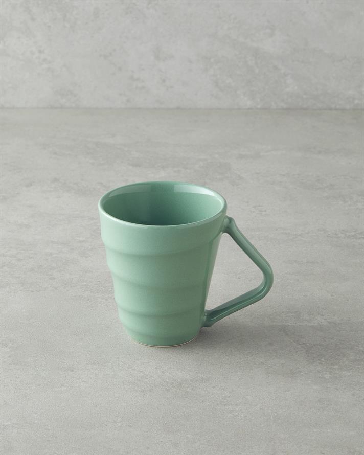 Twisty Seramik Kupa 255 ml Yeşil
