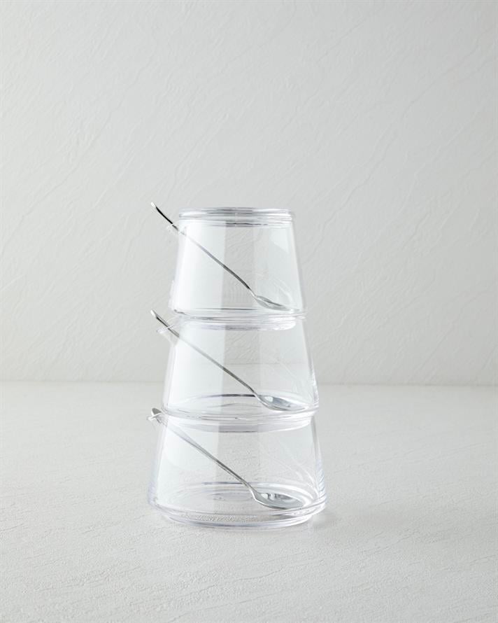 Tyler Cam 3lü Baharatlık 950 ml Şeffaf