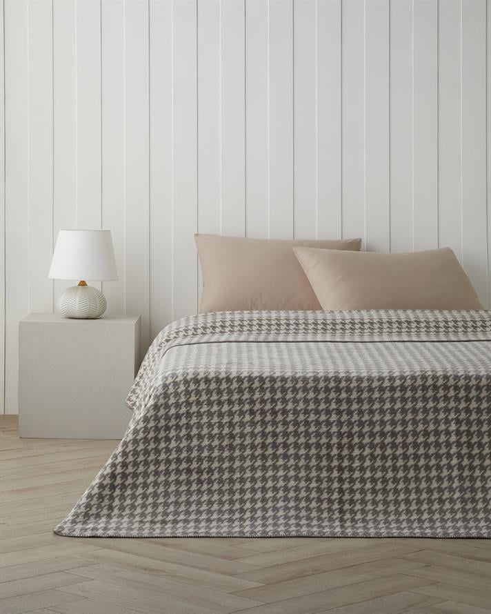 Urban Hound Pamuk Akrilik Çift Kişilik Battaniye 200x220 cm Bej