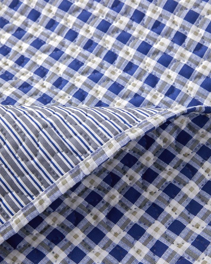 Urban Patchwork Çift Kişilik Çok Amaçlı Örtü 200x220 cm Lacivert