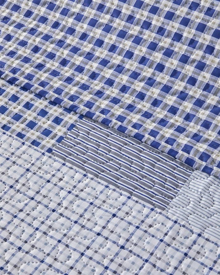 Urban Patchwork King Size Çok Amaçlı Örtü 240x220 cm Lacivert