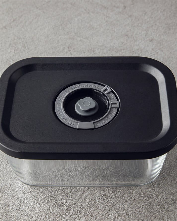 Vacuum Pro Lock Cam 7 Parça Vakum Cihazlı Saklama Kabı 800 + 1380 + 2600 ml Siyah