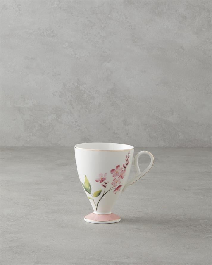 Valentina New Bone China Kupa 300 ml Pembe